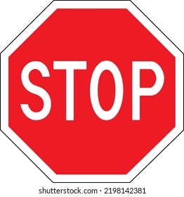 Stop sign a vector illustration