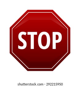 Grunge Stop Sign Polyhedron Stock Vector (Royalty Free) 97295144 ...