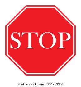 Stop Sign Vector Illustration 
