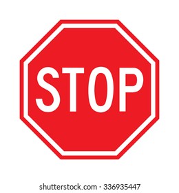 Stop sign, Vector Illustration - Shutterstock ID 336935447