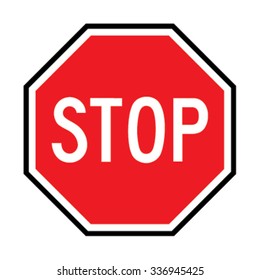 Stop sign. Vector Illustration.