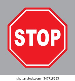 Stop sign . Vector illustration