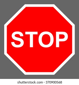 Stop sign, vector illustration.