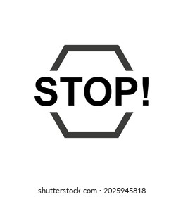 Stop sign. Vector illustration in flat design