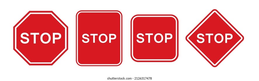 Stop sign vector illustration icon