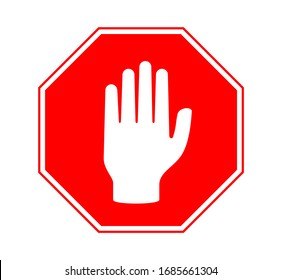 Stop Sign Vector Illustration Isolated on White Background. Traffic Regulatory Warning Stop Symbol.