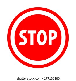 Stop sign  Vector illustration new
