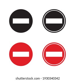 Stop sign vector illustration. Red sign