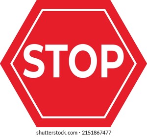 stop sign vector illustration, traffic symbols for education
