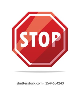 Stop sign vector isolated illustration