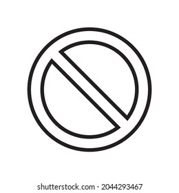 Icono de línea de vector de signo