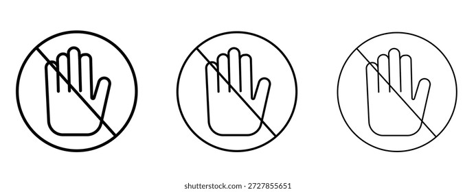 Stop sign vector Logo Design Template. Editable Stroke graphics.