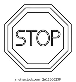 stop sign vector on a white background