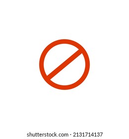 Stop sign vector red icon. Vector warning or no entry forbidden circle and line symbol isolated on transparent background