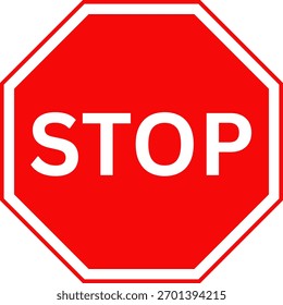 Stop Sign Vector, Traffic Sign