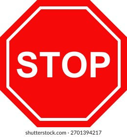 Stop Sign Vector, Traffic Sign