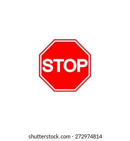 Stop sign. white background