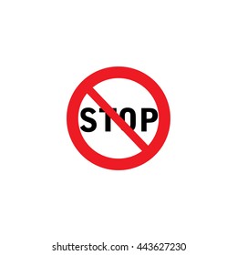 Stop sign. white background