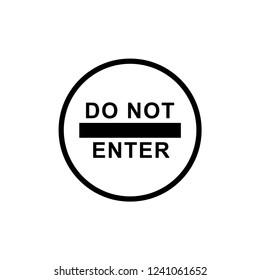 Stop signage. stop do not enter icon vector.