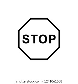 Stop signage. stop do not enter icon vector.