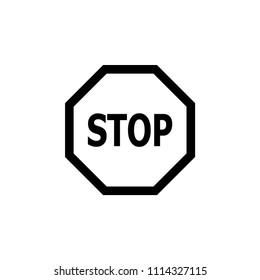 Stop signage icon vector illustration template design trendy