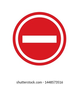 Stop signal icon with shadow,flat vector icon illustration