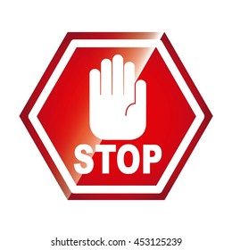 stop signal isolated icon design, vector illustration  graphic 