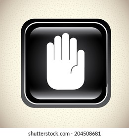 stop signal over gray,background vector illustration