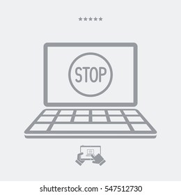 Stop signal - Vector icon for computer website or application