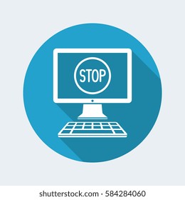 Stop signal - Vector icon for computer website or application