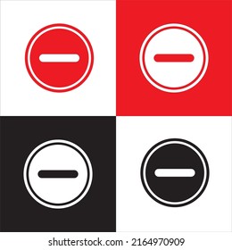 ¡¡¡DETENGAN!!! Detener las firmas de círculos rojos y negros para prohibir actividades. Ilustración vectorial EPS