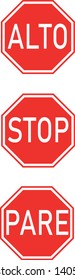 Stop Signs English and Spanish