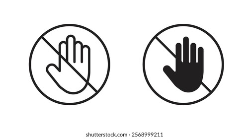 Stop signs set vector graphics designs