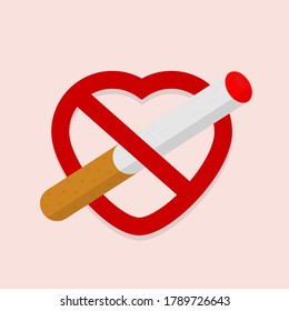 Stop Smoking. Burning cigarette with a smoke formed skull dead