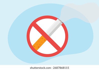 Dejar de fumar día n Ilustración vectorial de fumar