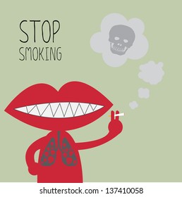 Stop smoking. eps10