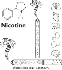 Stop smoking, idea concept. Vector illustration on a blank background