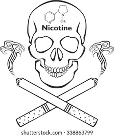 Stop smoking, idea concept. Vector illustration on a blank background