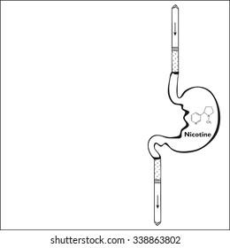 Stop smoking, idea concept. Vector illustration on a blank background
