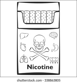Stop smoking, idea concept. Vector illustration on a blank background