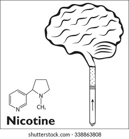 Stop smoking, idea concept. Vector illustration on a blank background