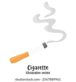 Stop smoking isolated on white background. Cigarettes forbidden sign, National non smoking week. World no tobacco day. Vector flat illustration