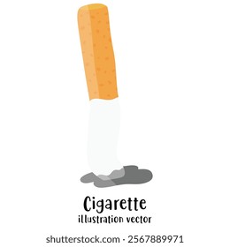 Stop smoking isolated on white background. Cigarettes forbidden sign, National non smoking week. World no tobacco day. Vector flat illustration