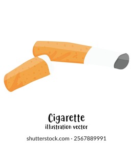 Stop smoking isolated on white background. Cigarettes forbidden sign, National non smoking week. World no tobacco day. Vector flat illustration