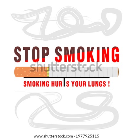 Stop Smoking, No Smoking Banner, World No Tobacco Day