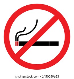 Stop Smoking No Smoking Forbidden Sign Symbol Logo Cigarettes