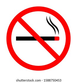 stop smoking no smoking forbidden sign symbol logo cigarettes with wave smoke style