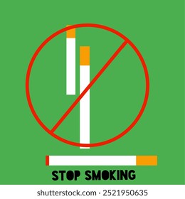 Stop smoking no smoking forbidden sign symbol Template Design. No smoking sign for Design, Presentation, different and unique vector.