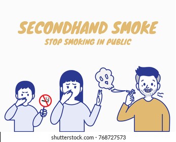 Stop Smoking In Public, Pollution Fron Secondhand Smoke.