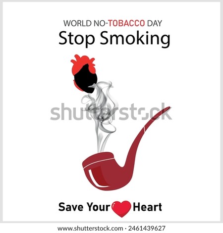 stop smoking to save your heart, World No Tobacco day, banner design, stop smoking